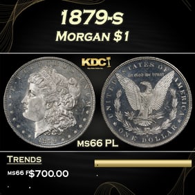 1879-s Morgan Dollar $1 Grades ms66 PL