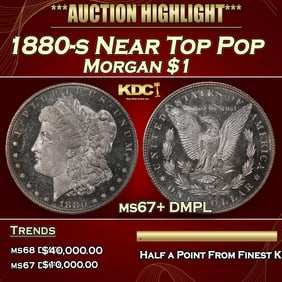 1880-s Morgan Dollar Near Top Pop $1 ms67+ DMPL SEGS