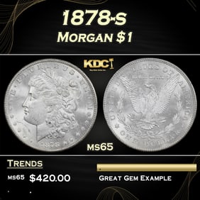 1878-s Morgan Dollar $1 Grades ms65
