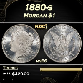1880-s Morgan Dollar $1 Grades ms66