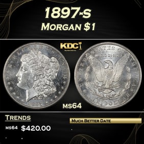 1897-s Morgan Dollar $1 Grades ms64