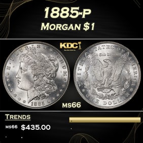 1885-p Morgan Dollar $1 Grades ms66