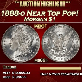 1888-o Morgan Dollar Near Top Pop! $1 ms66+ SEGS