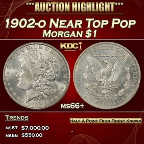 1902-o Morgan Dollar Near Top Pop $1 ms66+ SEGS