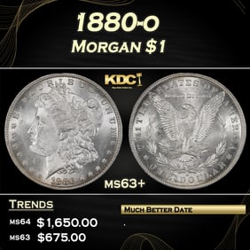 1880-o Morgan Dollar $1 ms63+ SEGS
