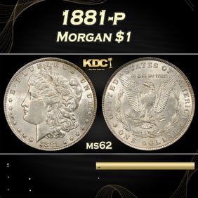 1881-p Morgan Dollar $1 Grades ms62