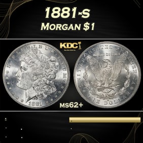 1881-s Morgan Dollar $1 Grades ms62+