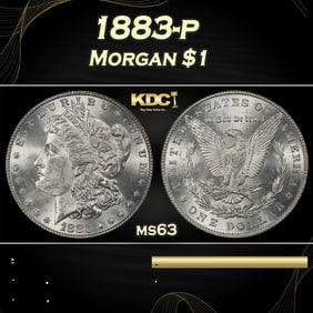 1883-p Morgan Dollar $1 Grades ms63