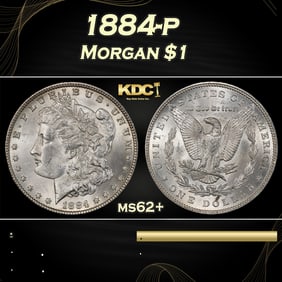 1884-p Morgan Dollar $1 Grades ms62+