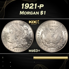 1921-p Morgan Dollar $1 Grades ms63+