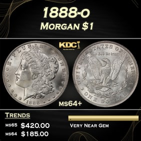 1888-o Morgan Dollar $1 Grades ms64+