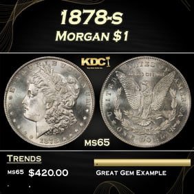 1878-s Morgan Dollar $1 Grades ms65