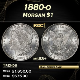 1880-o Morgan Dollar $1 ms63+ SEGS