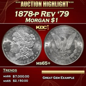 1878-p Rev '79 Morgan Dollar $1 ms65+ SEGS