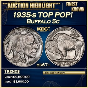 1935-s Buffalo Nickel TOP POP! 5c ms67+ SEGS