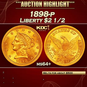 1898-p Gold Liberty Quarter Eagle $2 1/2 ms64+ SEGS