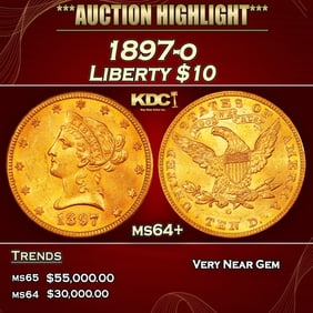 1897-o Gold Liberty Eagle $10 ms64+ SEGS