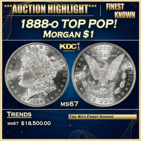 1888-o Morgan Dollar TOP POP! $1 ms67 SEGS