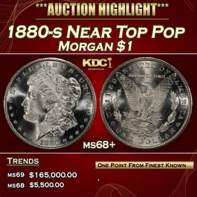 1880-s Morgan Dollar Near Top Pop $1 ms68+ SEGS