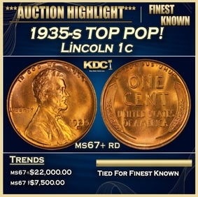 1935-s Lincoln Cent TOP POP! 1c ms67+ rd SEGS