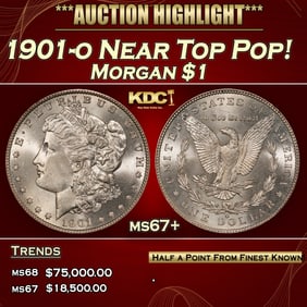 1901-o Morgan Dollar Near Top Pop! $1 ms67+ SEGS