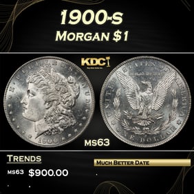 1900-s Morgan Dollar $1 Grades ms63