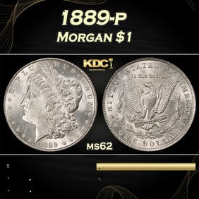 1889-p Morgan Dollar $1 Grades ms62