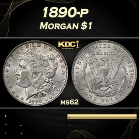 1890-p Morgan Dollar $1 Grades ms62