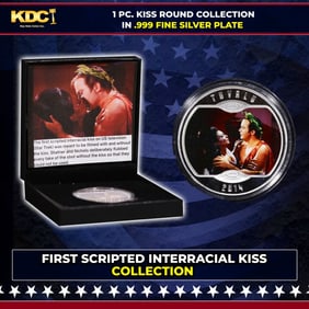 1 PC. Star Trek (The Kiss) Silver Plated Round Collection In Custom Box W/ Special Backer card