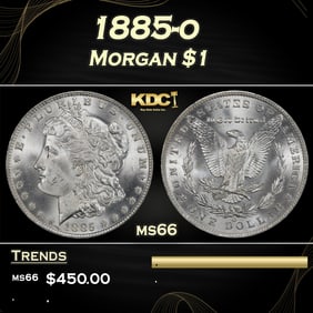 1885-o Morgan Dollar $1 Grades ms66