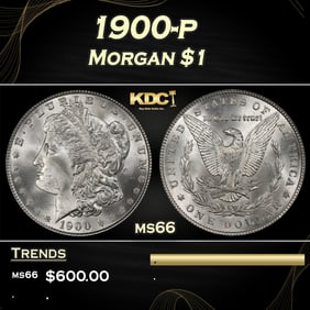 1900-p Morgan Dollar $1 Grades ms66