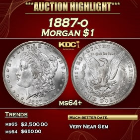 1887-o Morgan Dollar $1 ms64+ SEGS