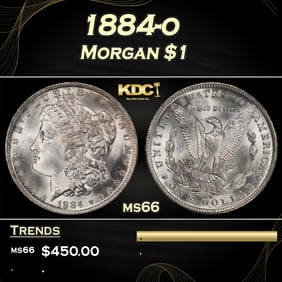 1884-o Morgan Dollar $1 Grades ms66