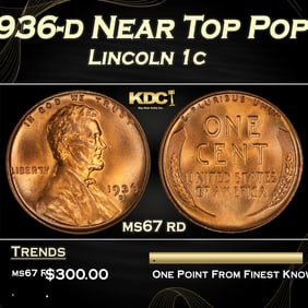 1936-d Lincoln Cent Near Top Pop 1c ms67 rd SEGS