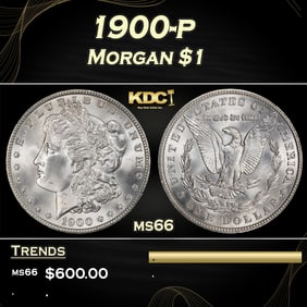 1900-p Morgan Dollar $1 Grades ms66