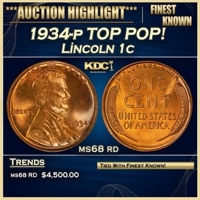 1934-p Lincoln Cent TOP POP! 1c ms68 rd SEGS