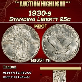 1930-s Standing Liberty Quarter 25c ms65+ fh SEGS
