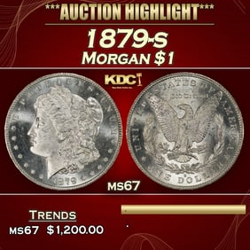 1879-s Morgan Dollar $1 ms67 SEGS