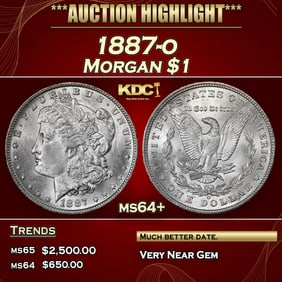 1887-o Morgan Dollar $1 ms64+ SEGS