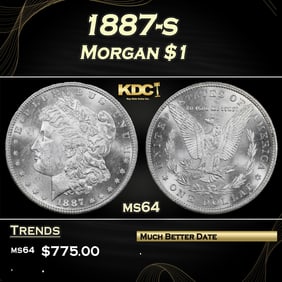 1887-s Morgan Dollar $1 ms64 SEGS
