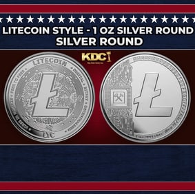 Litecoin Style - 1 oz Silver Round Round