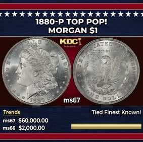 1880-p Morgan Dollar TOP POP! $1 ms67 SEGS