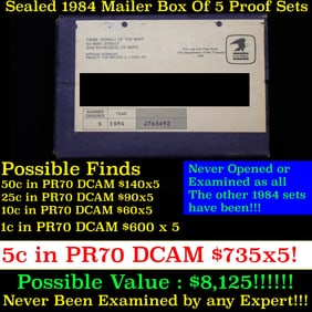 Original sealed box 5- 1984 United States Mint Proof Sets