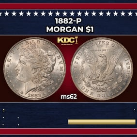 1882-p Morgan Dollar $1 Grades ms62