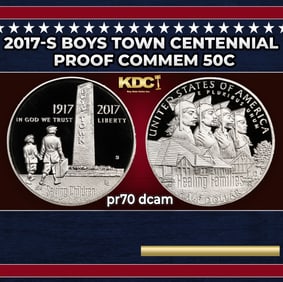 2017-S Boys Town Centennial Proof Modern Commem Half Dollar 50c pr70 dcam SEGS