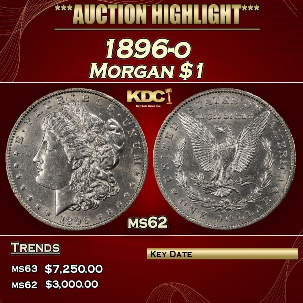 1896-o Morgan Dollar $1 ms62 USCG (1 of 4)