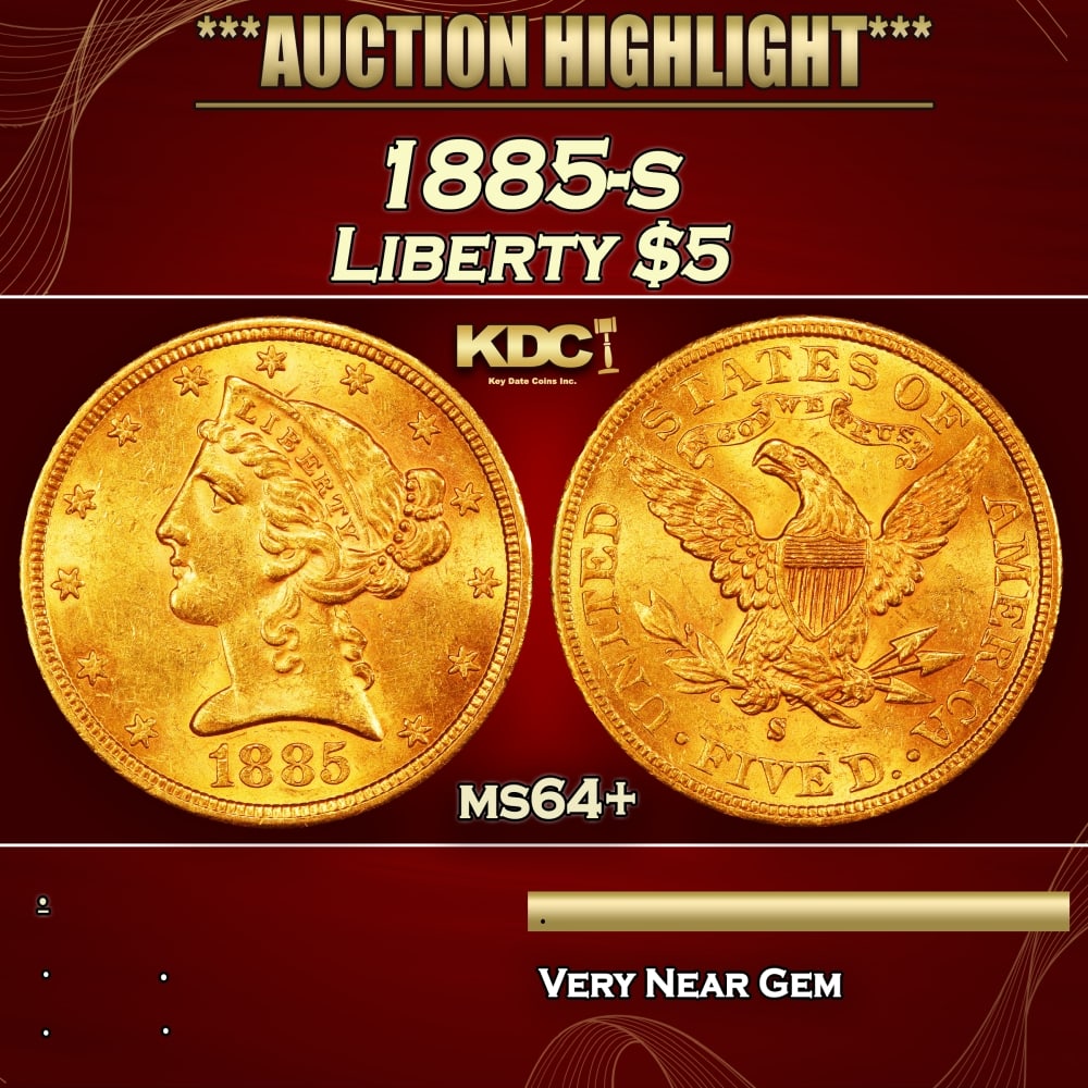 1885-s Gold Liberty Half Eagle $5 ms64+ SEGS (1 of 4)