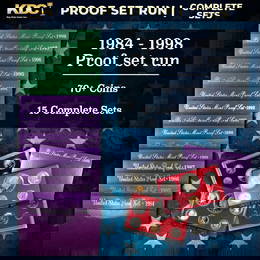 1984-1998 Proof Set Run 75 Coins 15 Complete Sets