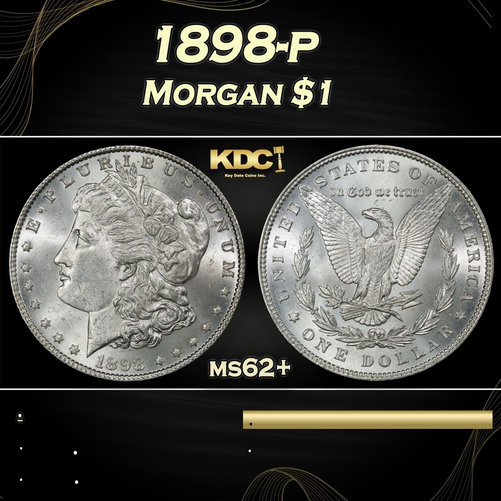 1898-p Morgan Dollar $1 Grades ms62+: 1898-p Morgan Dollar $1 Grades ms62+. 0
