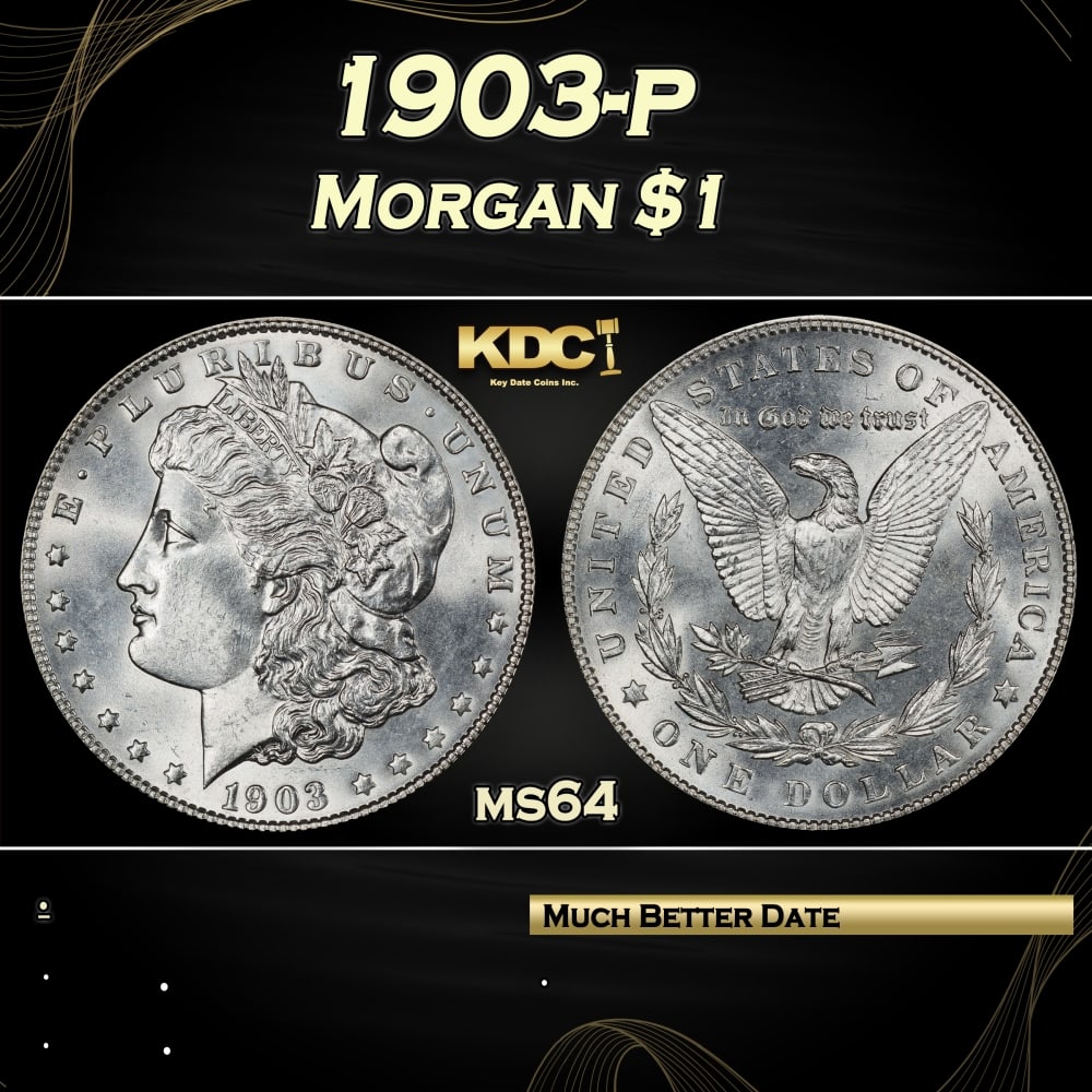 1903-p Morgan Dollar $1 Grades ms64 (1 of 3)